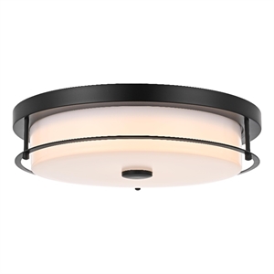 Living District Kolson 16&quot Led Flush Mount in Black