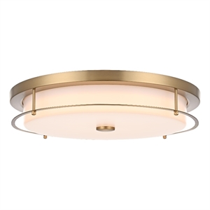 Living District Kolson 20&quot Led Flush Mount in Satin Gold