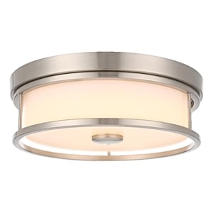 Living District Kolson 12&quot Led Flush Mount in Polished Nickel