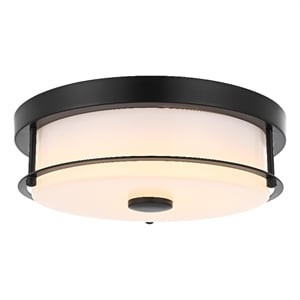 Living District Kolson 12&quot Led Flush Mount in Black