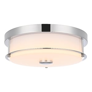 Living District Kolson 12&quot Led Flush Mount in Chrome