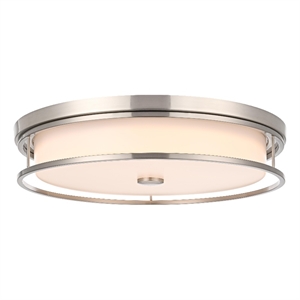 Living District Kolson 20&quot Led Flush Mount in Polished Nickel