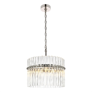Living District Paulina16&quot Chandelier in Polished Nickel