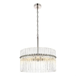 Living District Paulina 20&quot Chandelier in Polished Nickel