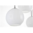 Living District Baxter 7 Lights Chrome Pendant With Frosted White Glass
