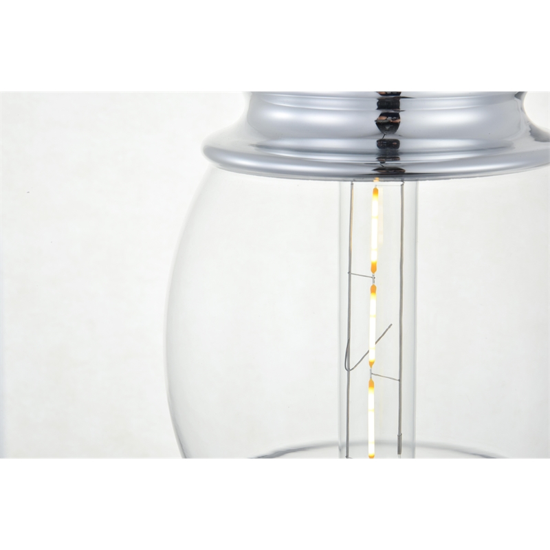 Living District Kenna 1 Light Chrome Pendant With Clear Glass