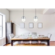 Living District Ashwell 1 Light Chrome Pendant With Clear Glass