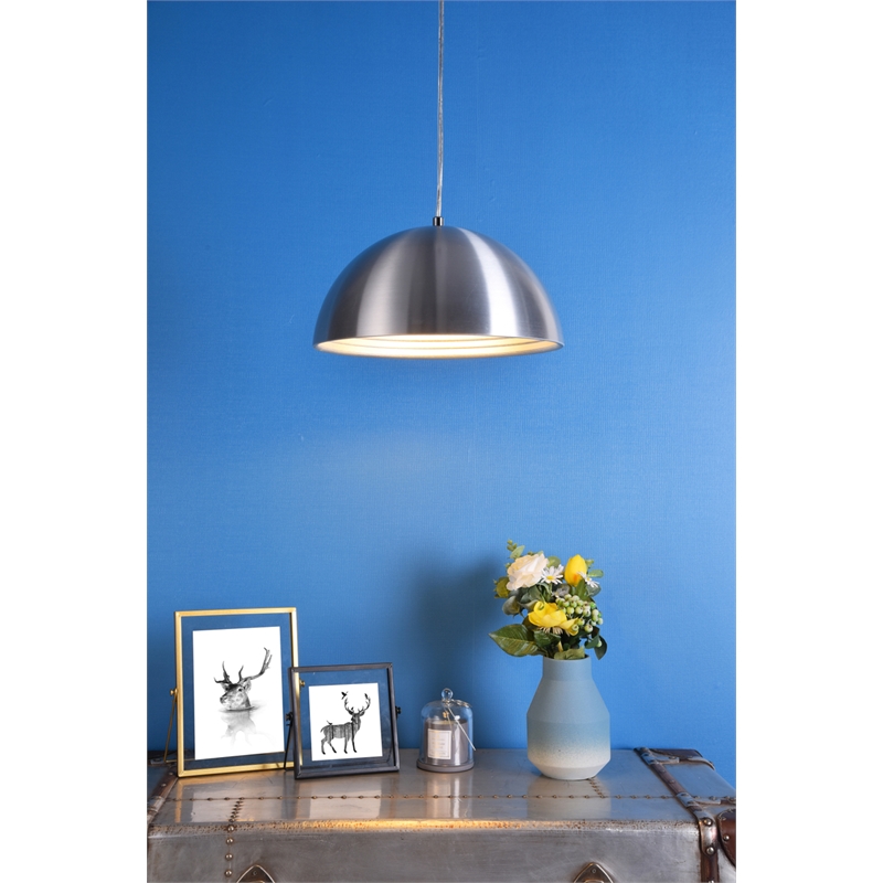 Living District Circa 1 Light Burnished Nickel Pendant