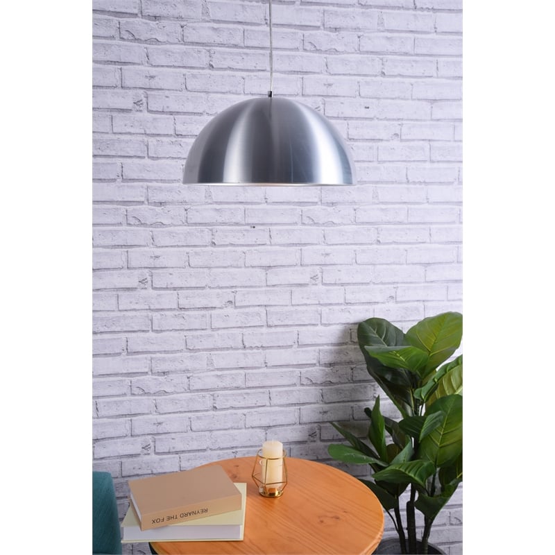 Living District Circa 1 Light Burnished Nickel Pendant