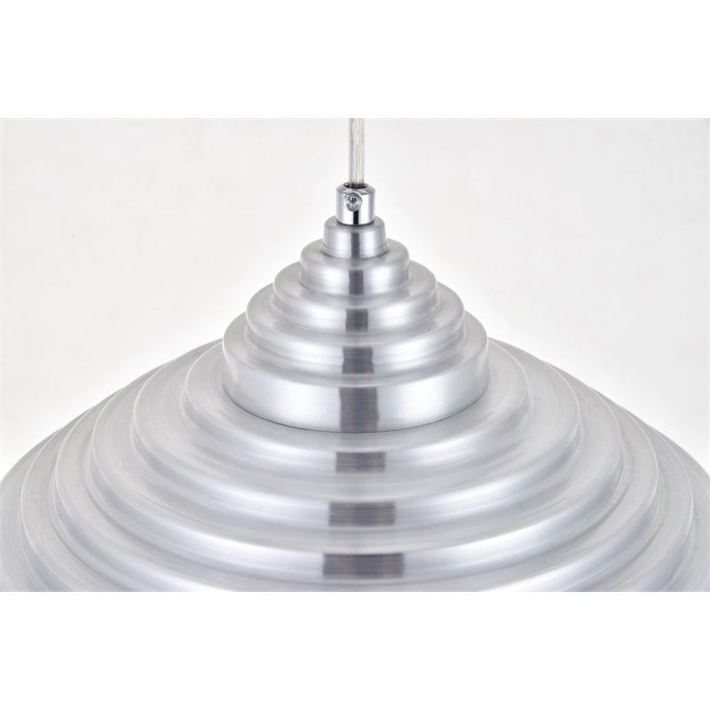 Living District Circa 1 Light Burnished Nickel Pendant