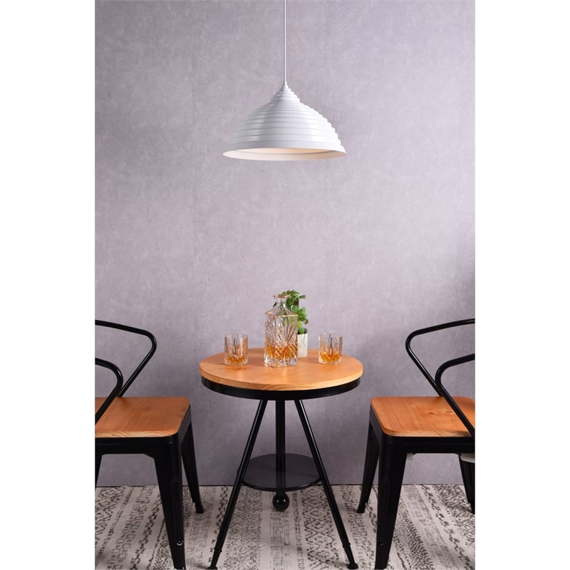 Living District Circa 1 Light White Pendant