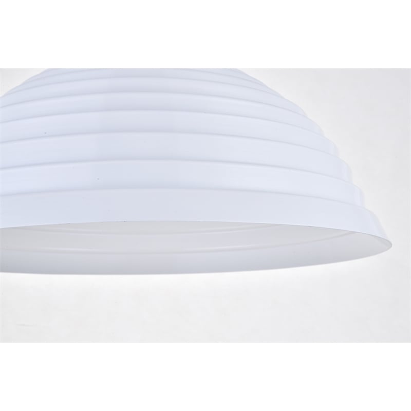 Living District Circa 1 Light White Pendant