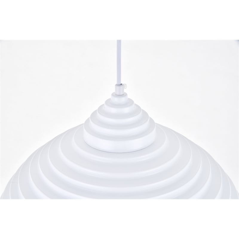 Living District Circa 1 Light White Pendant