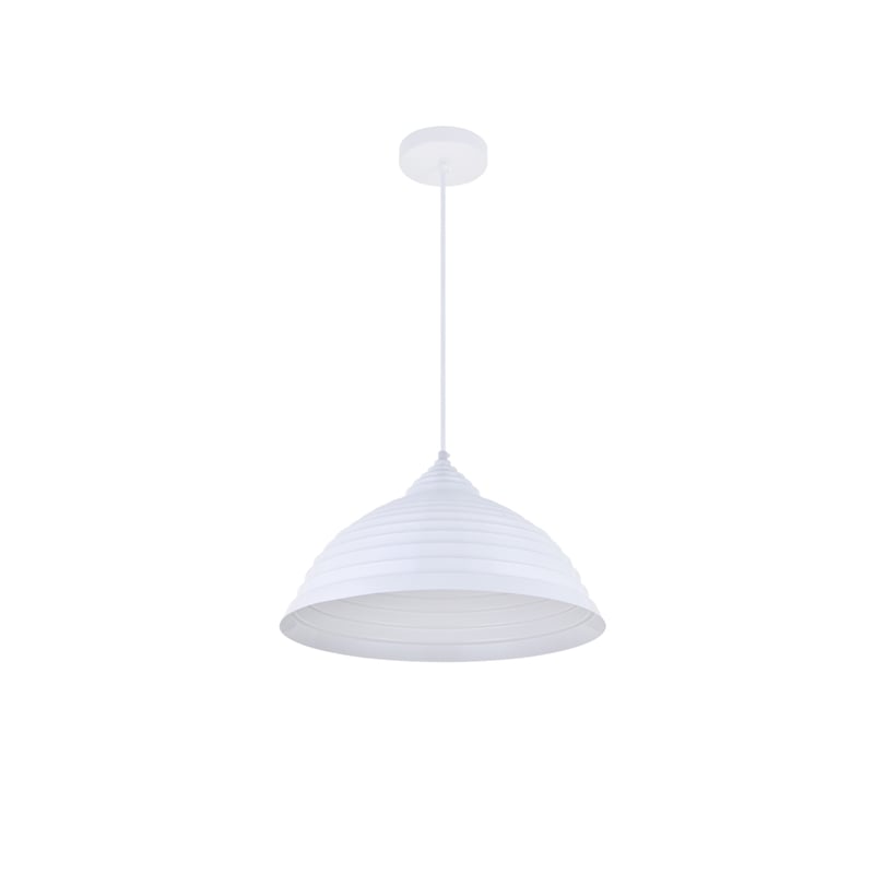 Living District Circa 1 Light White Pendant