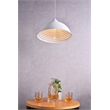 Living District Circa 1 Light White Pendant