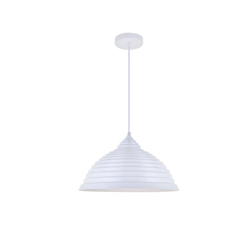 Living District Circa 1 Light White Pendant