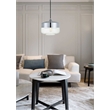Living District Ashwell 1 Light Chrome Pendant With Clear Glass