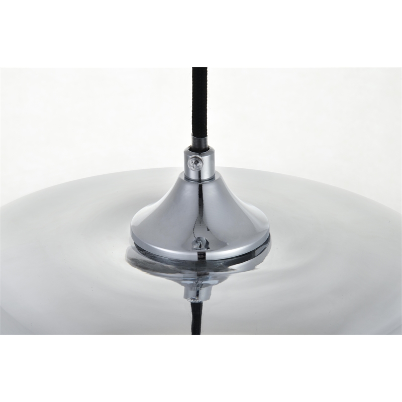 Living District Ashwell 1 Light Chrome Pendant With Clear Glass