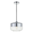Living District Ashwell 1 Light Chrome Pendant With Clear Glass