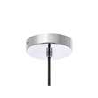 Living District Gene 1 Light Chrome and Frosted White Glass Pendant
