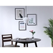 Living District Gene 1 Light Chrome and Frosted White Glass Pendant