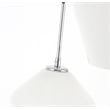 Living District Gene 3 Light Chrome and Frosted White Glass Pendant