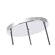 Living District Gene 3 Light Chrome and Frosted White Glass Pendant