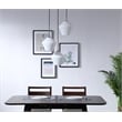 Living District Gene 3 Light Chrome and Frosted White Glass Pendant