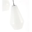 Living District Gene 3 Light Chrome and Frosted White Glass Pendant