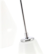 Living District Gene 3 Light Chrome and Frosted White Glass Pendant