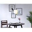 Living District Collier 1 Light Chrome and Frosted White Glass Pendant