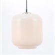 Living District Collier 1 Light Chrome and Frosted White Glass Pendant