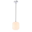 Living District Collier 1 Light Chrome and Frosted White Glass Pendant