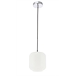Living District Collier 1 Light Chrome and Frosted White Glass Pendant