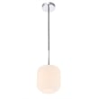 Living District Collier 1 Light Chrome and Frosted White Glass Pendant