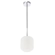 Living District Collier 1 Light Chrome and Frosted White Glass Pendant