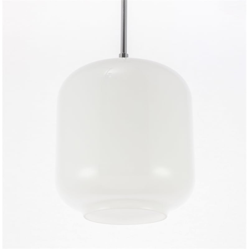 Living District Collier 1 Light Chrome and Frosted White Glass Pendant
