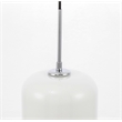 Living District Collier 1 Light Chrome and Frosted White Glass Pendant