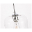 Living District Collier 3 Light Chrome and Clear Glass Pendant