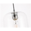 Living District Collier 3 Light Chrome and Clear Glass Pendant