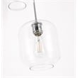 Living District Collier 3 Light Chrome and Clear Glass Pendant