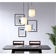 Living District Collier 3 Light Chrome and Frosted White Glass Pendant