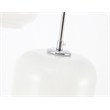 Living District Collier 3 Light Chrome and Frosted White Glass Pendant