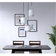 Living District Collier 3 Light Chrome and Frosted White Glass Pendant