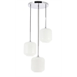 Living District Collier 3 Light Chrome and Frosted White Glass Pendant