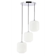 Living District Collier 3 Light Chrome and Frosted White Glass Pendant