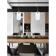 Living District Collier 1 Light Brass and Clear Glass Pendant