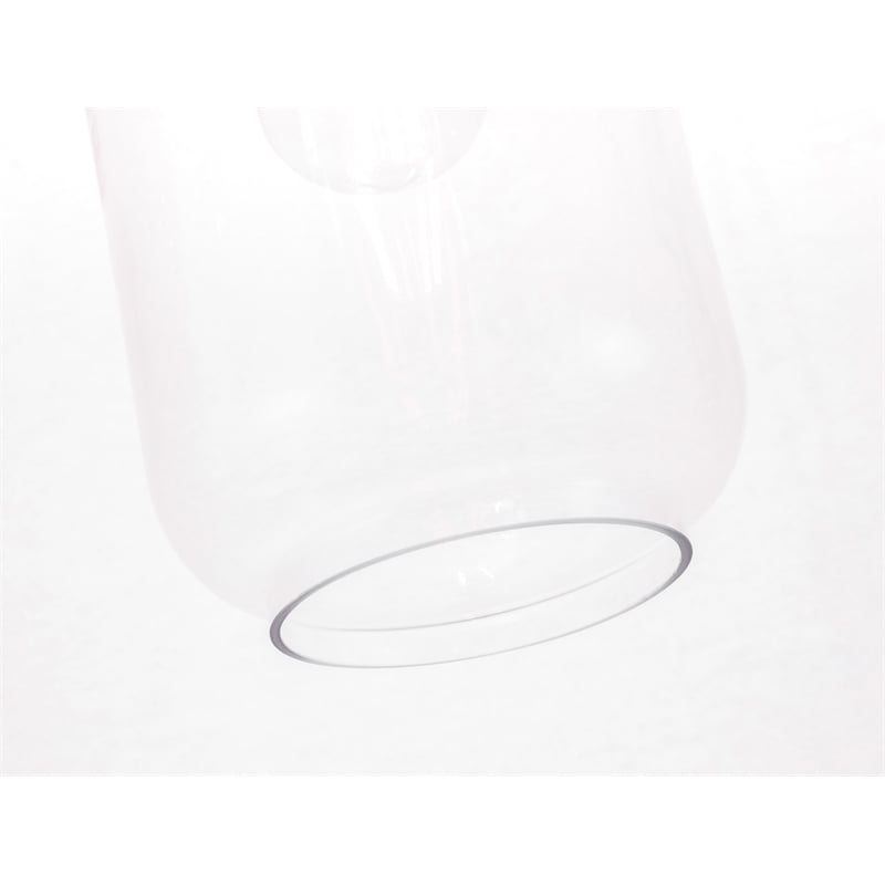 Living District Collier 1 Light Brass and Clear Glass Pendant