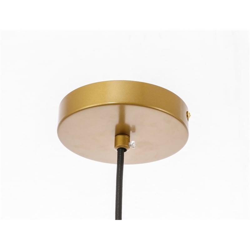 Living District Collier 1 Light Brass and Clear Glass Pendant