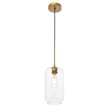 Living District Collier 1 Light Brass and Clear Glass Pendant